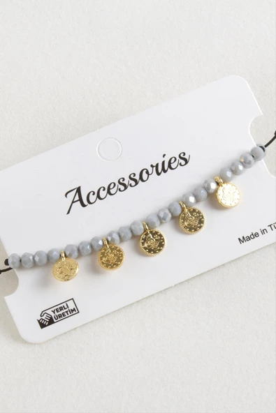 Para Kristal Makrome İp Bileklik - Resim 6