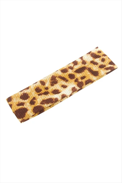 Leopar Desenli Saç Bandı 6 cm - Resim 3