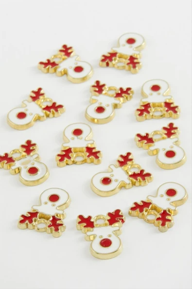 Yılbaşı Geyik Mineli Kolye Ucu 1 Adet - Resim 3