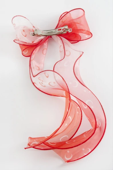 23 Nisan 19 Mayıs Türk Bayraklı Tüllü Fiyong Otamatik Toka - Resim 2