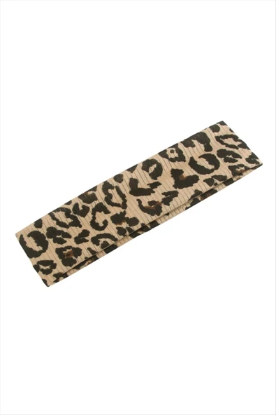 Leopar Desenli Saç Bandı 6 cm - Resim 6