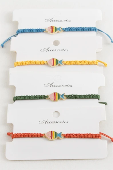 Balık Makrome Örgülü Bileklik - Resim 2