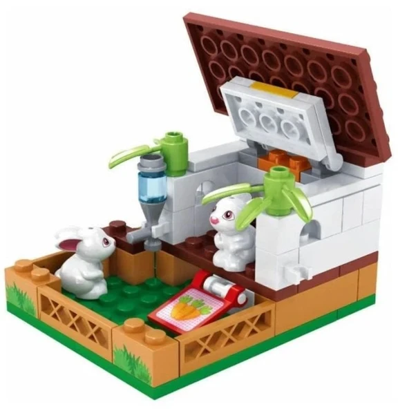 Ausini  Parça Fashion Girls Tavşan Evi - Resim 3