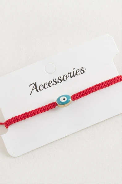 Oval Nazar Makrome Örgülü Bileklik - Resim 5