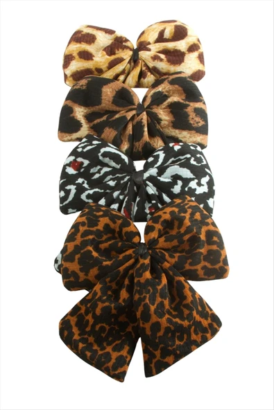 Leopar Desenli Fiyong Otomatik Toka 14 cm ürün görseli