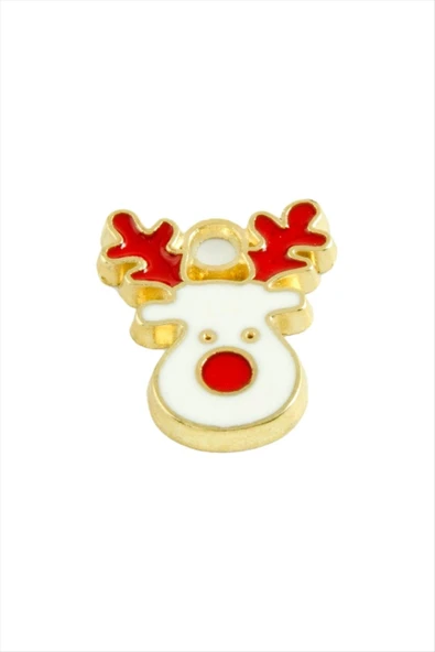 Yılbaşı Geyik Mineli Kolye Ucu 1 Adet - Resim 2