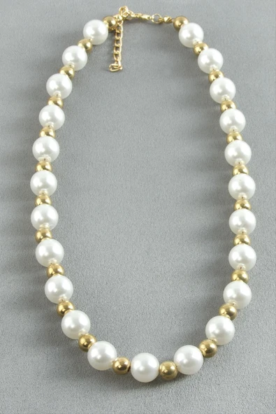 12 mm İnci Metal Kolye ürün görseli