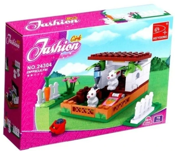 Ausini  Parça Fashion Girls Tavşan Evi ürün görseli 1