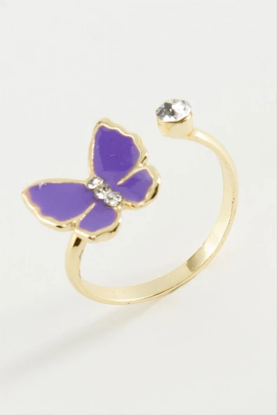 Kelebek Taşlı Mineli Yüzük Küçük - Resim 2