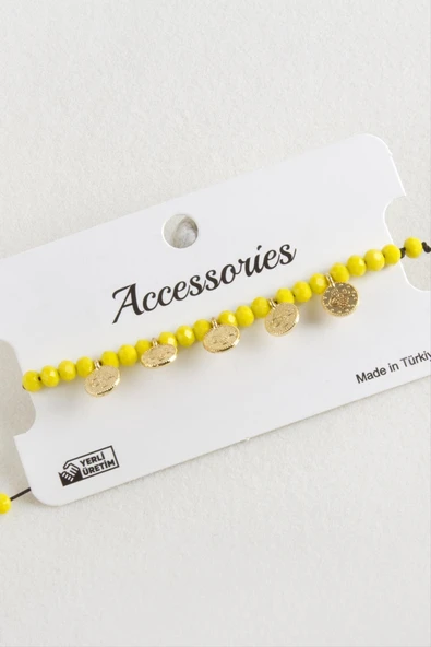 Para Kristal Makrome İp Bileklik - Resim 4