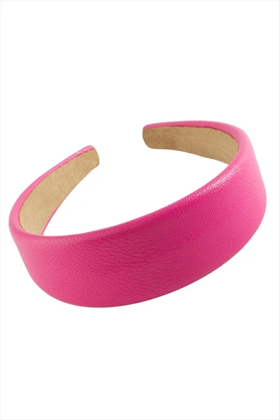 Çizgili Oval Deri Taç - Resim 6