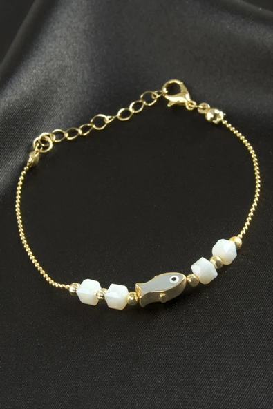 Balık Küp Kristal Bileklik ürün görseli