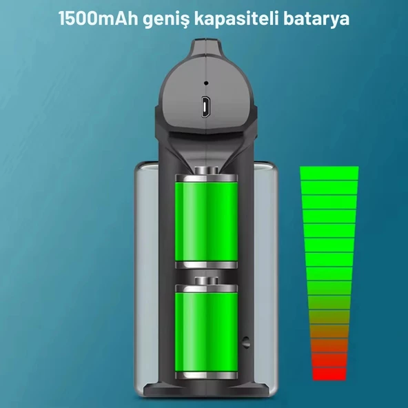 ShopyTech 280 ml Nano Mavi Işıklı Şarjlı Sprey Tabancası Kablosuz Atomizer İnce Sis & 1,1.5 m Menzil USB Şarjlı - Resim 11