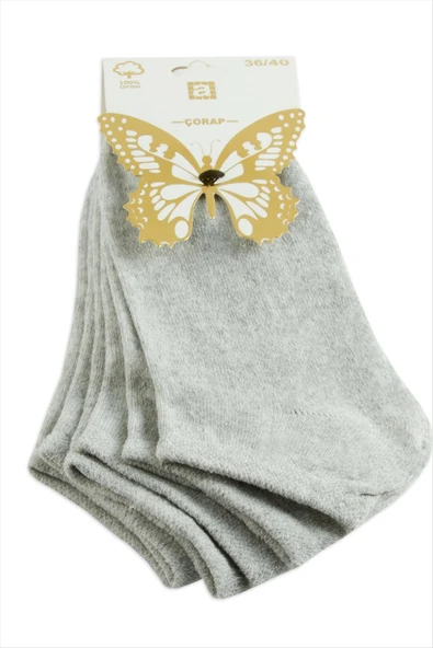 3 Çift Gri Renkli Snekars Çorap ürün görseli