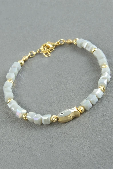 Karışık Figürlü Küp Kristal Bileklik - Resim 4