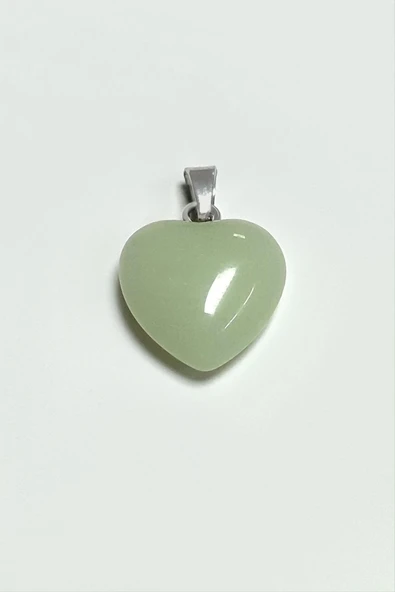 Yeşim Kalpli Doğaltaş Kolye Ucu Küçük 1,5 cm - Resim 2