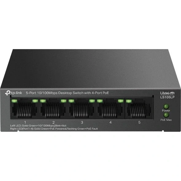 Tp Festa Ls105lp 41w 5fe Poe Switch,4ge Poe,250m ürün görseli