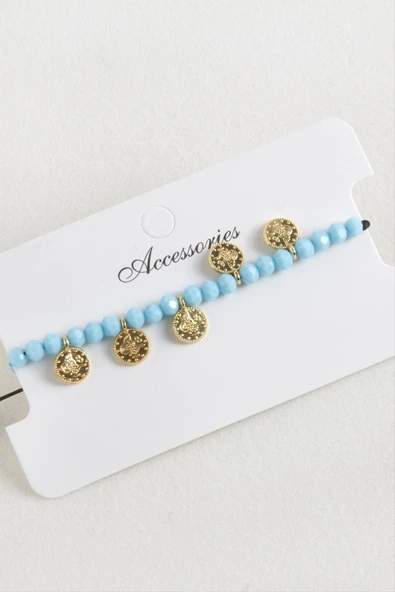 Para Kristal Makrome İp Bileklik - Resim 8