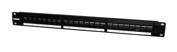 Beekbn-pp-m24s 24'lü Cat 6 Boş Moduler Patch Panel ürün görseli 1