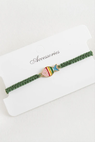 Balık Makrome Örgülü Bileklik - Resim 3