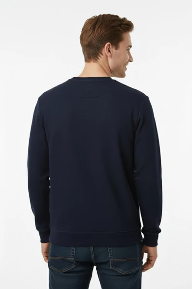 Erkek Büyük Beden Sıfır Yaka Selanik Sweatshirt BGL-ST04927 - Resim 9