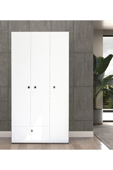 Oskar 3 Kapaklı Elbise Dolabı-3 Kapılı Gardırop ürün görseli 1