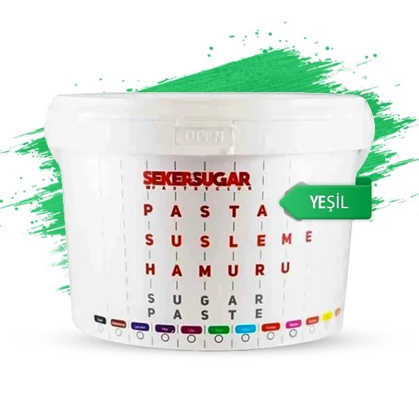 ŞEKER & SUGAR ŞEKER HAMURU 2,5 KG YEŞİL ürün görseli