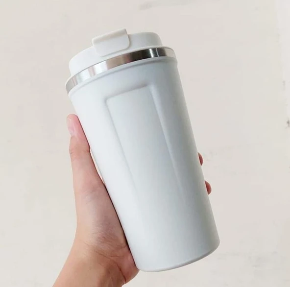 Termal Kahve Kupası 510 ML Paslanmaz Çelik Vakumlu Matara Yalıtımlı Bardak Su Şişesi 17,5x8,5cm ürün görseli