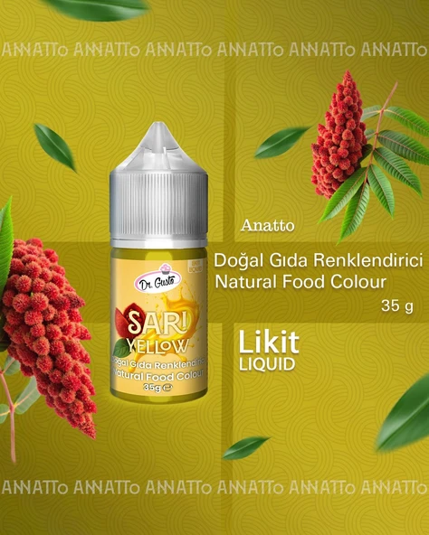 DOĞAL LİKİT GIDA  BOYASI DR.GUSTO 35 GR SARI ürün görseli