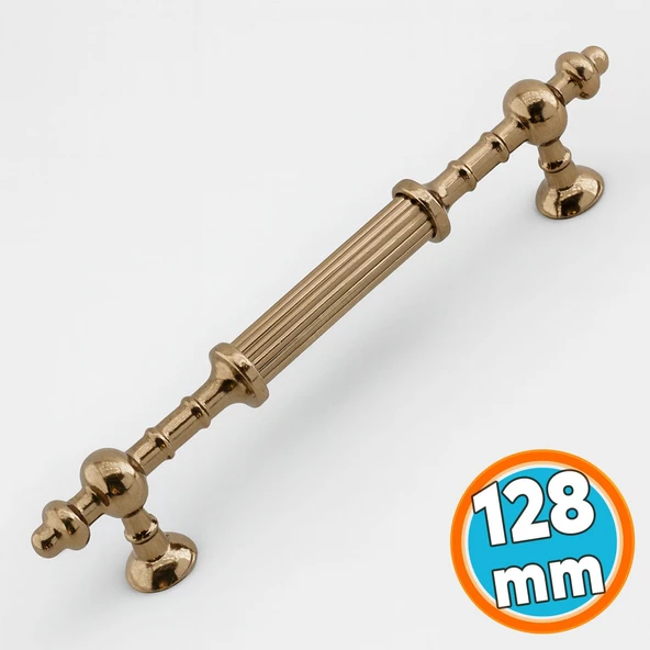 Mobilya Çekmece Mutfak Dolabı Dolap Kulpları Kulbu Kulpu Bronz Metal Kulp 128 mm- 12.8 cm ürün görseli