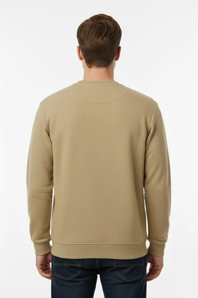 Erkek Büyük Beden Sıfır Yaka Selanik Sweatshirt BGL-ST04927 - Resim 10