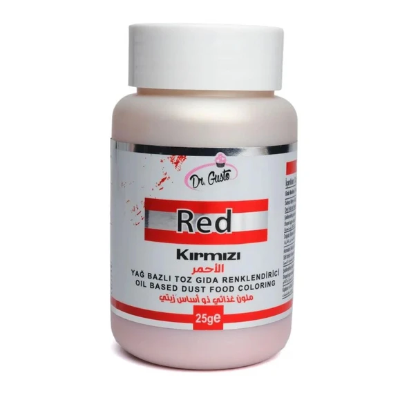 YAĞ BAZLI TOZ BOYA DR.GUSTO 25 GR KIRMIZI ürün görseli