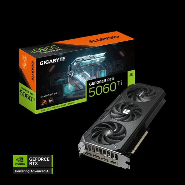 Gıgabyte Gv-n506tgamıng Oc-8gd, Rtx5060tı, Gamıng Oc, 8gb, Gddr7, 128bıt, 3 Fanlı, 1xhdmı, 3xdp, Gamıng Ekran Kartı ürün görseli