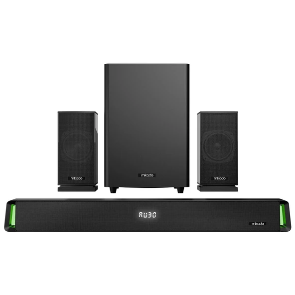 Mıkado Md-sbt35, 160w, 5+1, Masaüstü, Bt/aux/usb/hdmı/optıcal, Soundbar, Siyah Kasa, Ev Sinema Sistemi - Resim 2