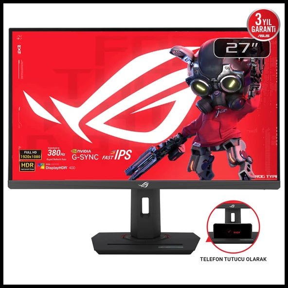 Asus Rog Strıx Xg279cns 27" 0.3ms, 380hz, Full Hd, Dp, Hdmı, Usb-c, Fast Ips Led, Elmb Sync Premium, Gamıng Monitör ürün görseli