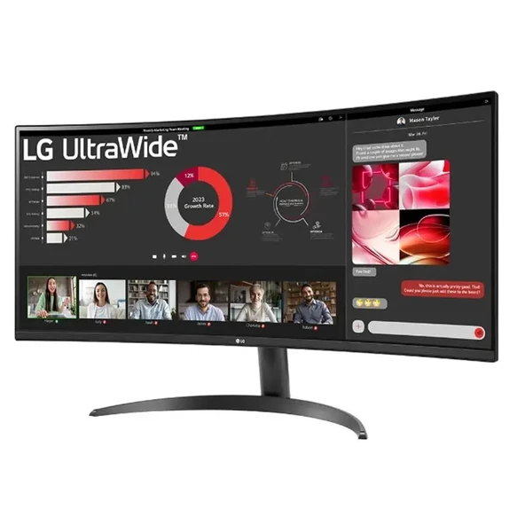 34 Lg 34wr50Qc-b Va 5ms 100hz 2xhdmı Dp Qhd 3440x1440 Freesync Curved Vesa Sıyah - Resim 2