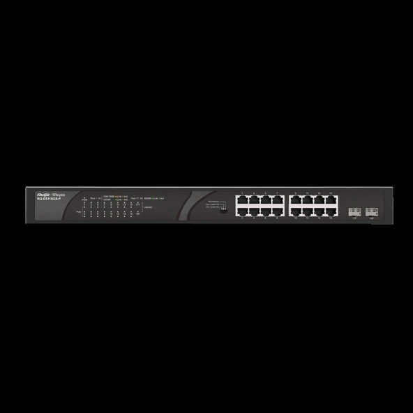 Ruijie-reyee Rg-es118gs-p 16xge 2xge F.gigabit 247w Poe Switch ürün görseli 1