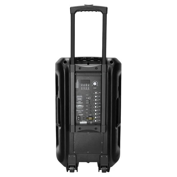 Mıcrolab M63, 120w, Taşınabilir, Bt/usb/aux/tf/tws, Rgb Işıklı, Batarya, 2adet Uhf Mikrofon, Karaoke/parti, Bluetooth Sp - Resim 3
