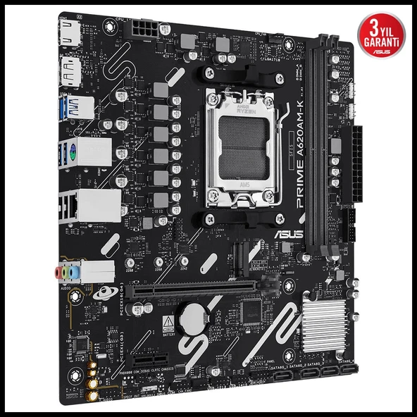 Asus Prıme A620am-k, 2xddr5, 1x M.2, Dp, Hdmı, Am5 Soket Anakart - Resim 3