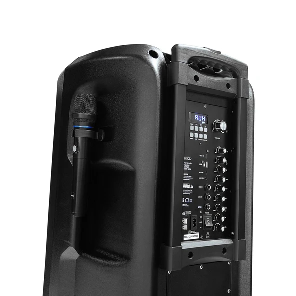 Mıcrolab M63, 120w, Taşınabilir, Bt/usb/aux/tf/tws, Rgb Işıklı, Batarya, 2adet Uhf Mikrofon, Karaoke/parti, Bluetooth Sp - Resim 4
