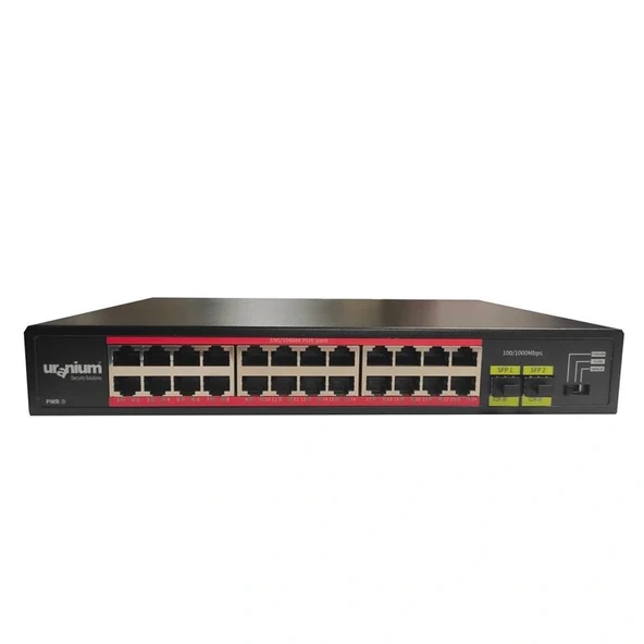 Uranıum Poe-g2402sfp-300w 24 Port Gıgabıt+2xgb Sfp Uplınk Rackmount Poe Swıtch (realtek Chıpset) ürün görseli