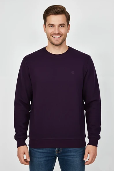 Erkek Sıfır Yaka Selanik Sweatshirt Regular Kalıp BGL-ST04926 ürün görseli