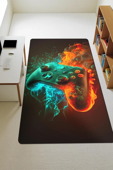 Parlak Kadife Kumaş Dijital Baskı Dot Kaymaz Tabanlı Çocuk ve Genç Odası Halısı H0510 RENKLİ 200 X 300 ürün görseli