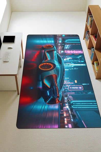 Parlak Kadife Kumaş Dijital Baskı Dot Kaymaz Tabanlı Çocuk ve Genç Odası Halısı H0674 RENKLİ 120 X 180 ürün görseli