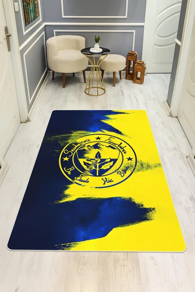 Parlak Kadife Kumaş Dijital Baskı Dot Kaymaz Tabanlı Çocuk ve Genç Odası Halısı H0926 RENKLİ 200 X 300 - Resim 2