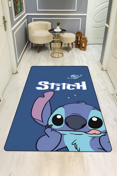 Parlak Kadife Kumaş Dijital Baskı Dot Kaymaz Tabanlı Çocuk ve Genç Odası Halısı H0987 RENKLİ 80 X 300 - Resim 2