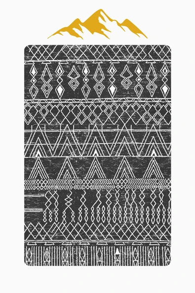 Parlak Parlak Kadife Kumaş Dijital Baskı Etnik Desenli Dot Kaymaz Tabanlı Halı Kumaş Dijital Baskı Dot Kaymaz Tabanlı Mutfak Halısı H0006 RENKLİ 180 X 280 - Resim 3