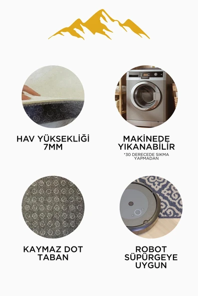 Parlak Kadife Kumaş Dijital Baskı Dot Kaymaz Tabanlı Çocuk ve Genç Odası Halısı H0674 RENKLİ 160 X 230 - Resim 4