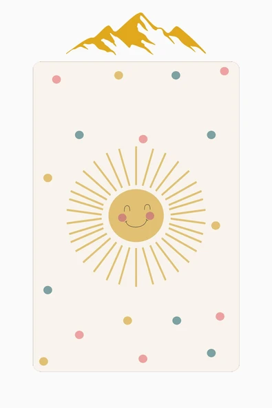 Parlak Kadife Kumaş Dijital Baskı Dot Kaymaz Tabanlı Çocuk ve Genç Odası Halısı H0626 RENKLİ 140 X 200 - Resim 3