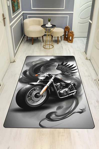 Parlak Kadife Kumaş Dijital Baskı Dot Kaymaz Tabanlı Çocuk ve Genç Odası Halısı H0669 RENKLİ 120 X 180 - Resim 2